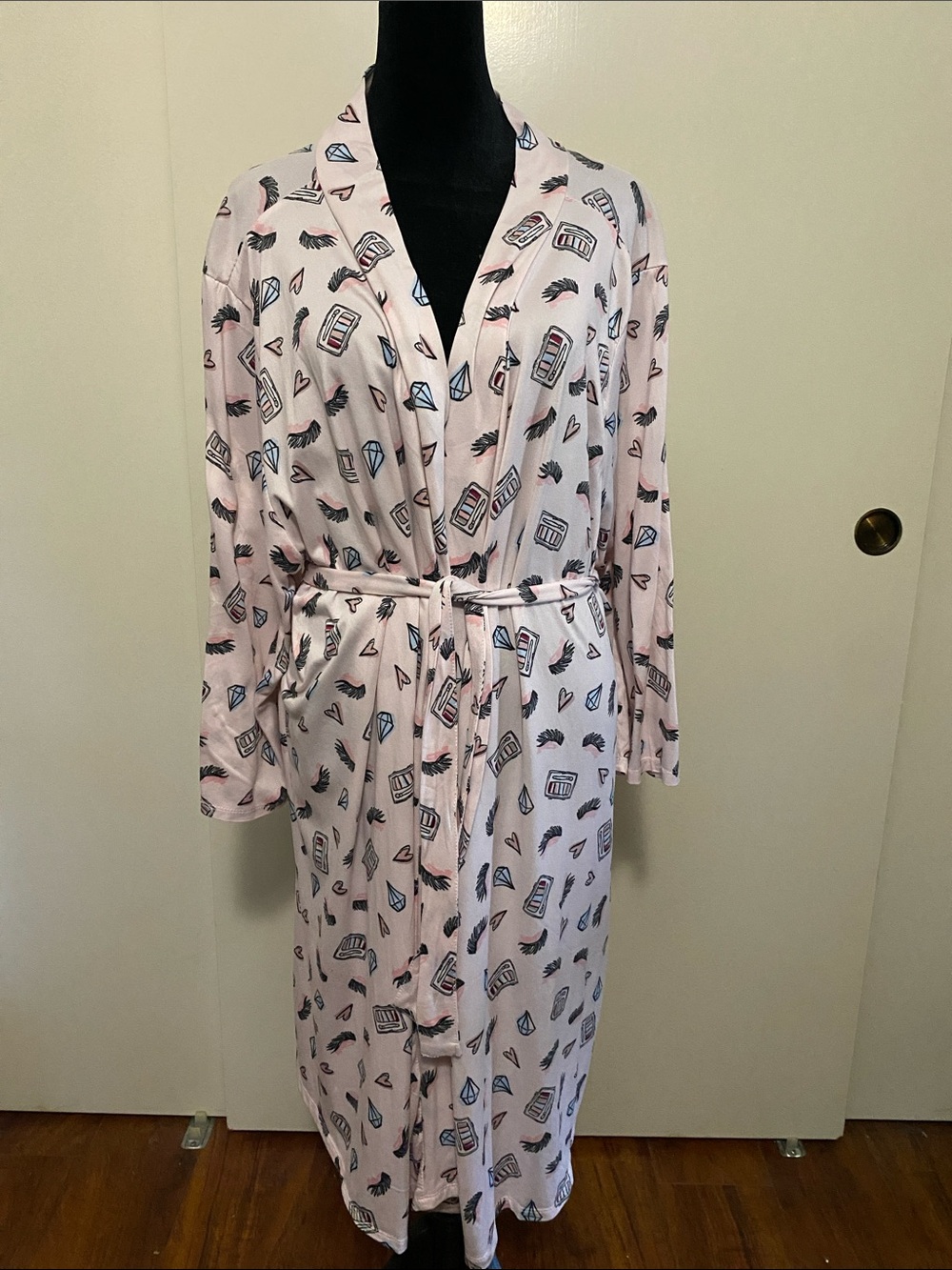 Women’s Pink Printed Lightweight Pajama Robe